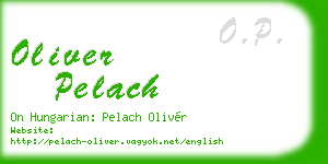 oliver pelach business card